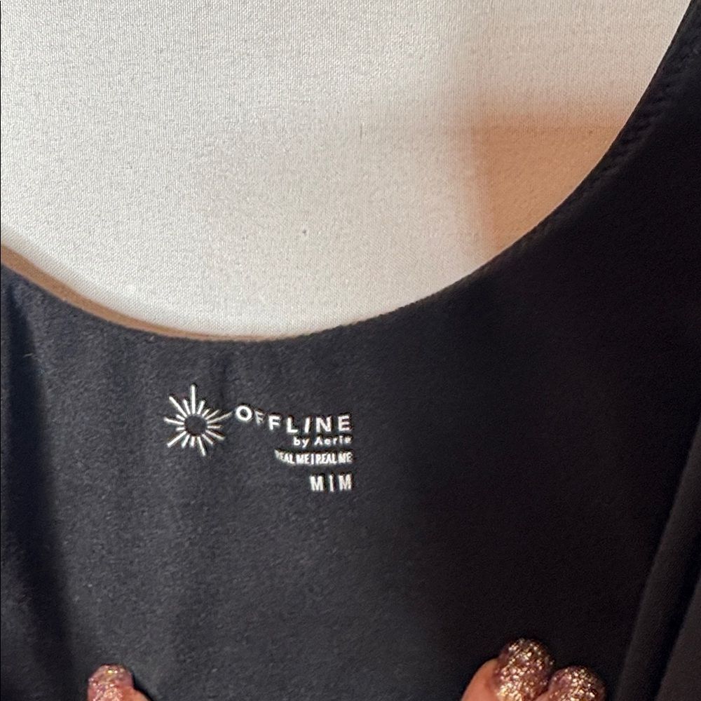 Aerie Offline Real Me Black Leggings Jumpsuit. Size Medium. - Picture 8 of 11